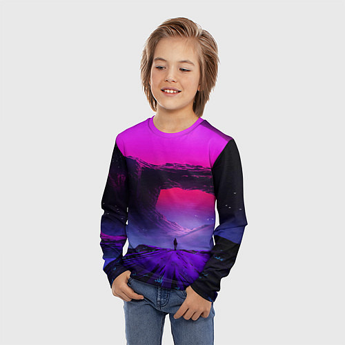 Детский лонгслив A Journey on the planet / 3D-принт – фото 3