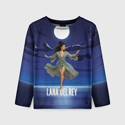 Лонгслив детский Lana Del Rey танцует под луной, цвет: 3D-принт