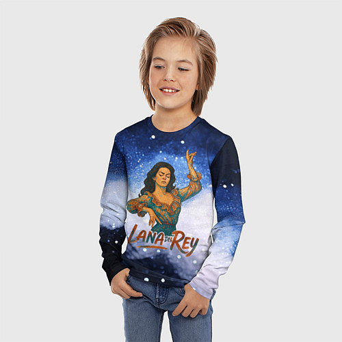 Детский лонгслив Lana Del Rey танцует / 3D-принт – фото 3
