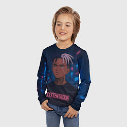 Лонгслив детский XXXTentacion - Неоновый аниме арт, цвет: 3D-принт — фото 2