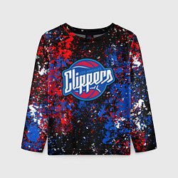 Лонгслив детский Клипперс - цветовой хаос, цвет: 3D-принт