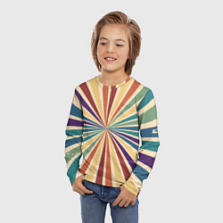 Лонгслив детский Ретро спираль, цвет: 3D-принт — фото 2