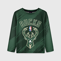 Лонгслив детский Милуоки Бакс - цвета команды, цвет: 3D-принт