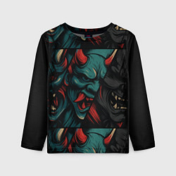 Лонгслив детский Демоны Они - нейроарт, цвет: 3D-принт