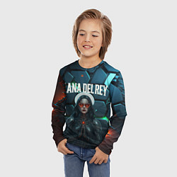 Лонгслив детский Lana Del Rey в стиле киберпанка, цвет: 3D-принт — фото 2