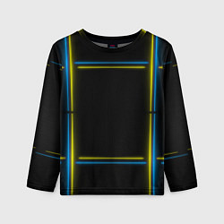 Лонгслив детский Neon yellow blue, цвет: 3D-принт