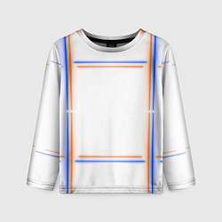 Лонгслив детский Neon white orange blue, цвет: 3D-принт