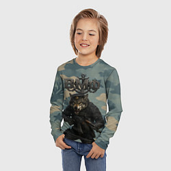 Лонгслив детский ВМФ пехотинец волк, цвет: 3D-принт — фото 2