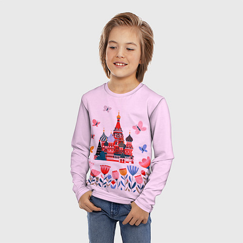 Детский лонгслив Москва - собор / 3D-принт – фото 3