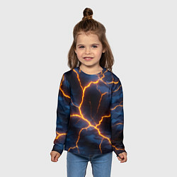 Лонгслив детский Молния на камуфляжной текстуре, цвет: 3D-принт — фото 2