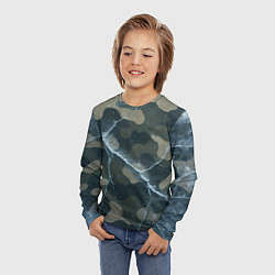 Лонгслив детский Ледяной камуфляж, цвет: 3D-принт — фото 2