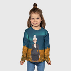 Лонгслив детский Сэйко Аясэ Дандадан, цвет: 3D-принт — фото 2