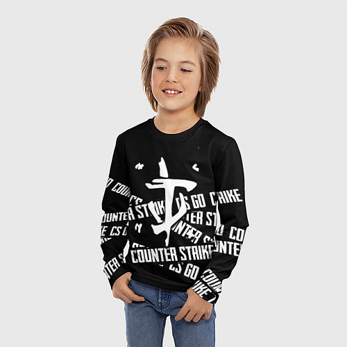 Детский лонгслив Doom x counter strike / 3D-принт – фото 3