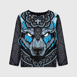 Лонгслив детский Медведь воин в кельтском стиле, цвет: 3D-принт