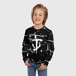 Лонгслив детский Doom logo штрихи, цвет: 3D-принт — фото 2