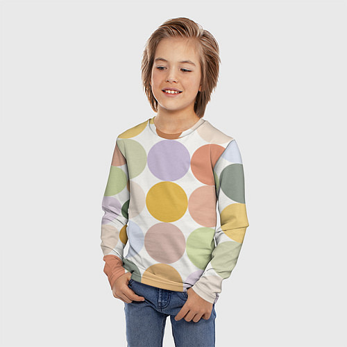 Детский лонгслив Цветочный горошек / 3D-принт – фото 3