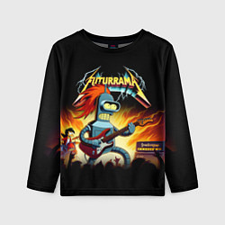 Лонгслив детский Bender is a hard rock guitarist - Futurama, цвет: 3D-принт