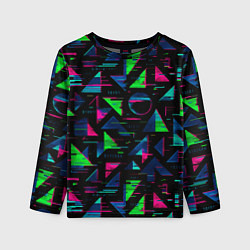 Лонгслив детский Геометрия глитч, цвет: 3D-принт