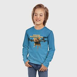 Лонгслив детский Mousini Quadrocoptini мем, цвет: 3D-принт — фото 2