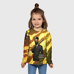 Лонгслив детский XXXTentacion в пиджаке с битой, цвет: 3D-принт — фото 2