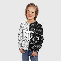 Лонгслив детский Doom автографы, цвет: 3D-принт — фото 2