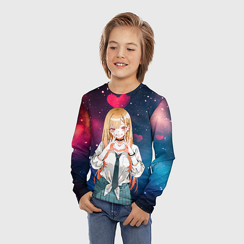 Детский лонгслив Марин Китагава с любовью - Эта фарфоровая кукла вл / 3D-принт – фото 3