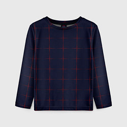 Лонгслив детский Color dark blue red crosses, цвет: 3D-принт