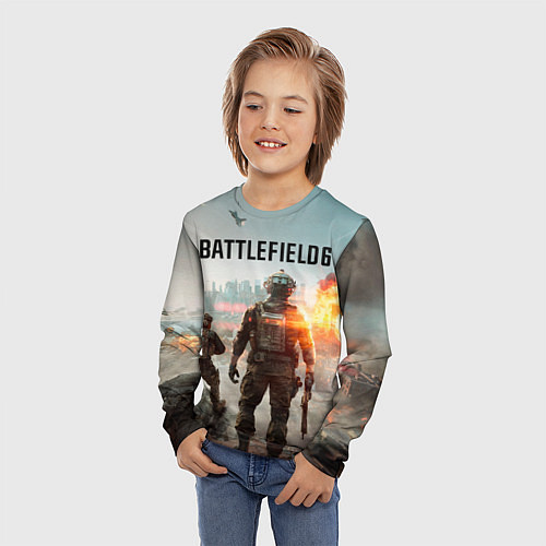 Детский лонгслив Солдаты из Battlefield 6 / 3D-принт – фото 3