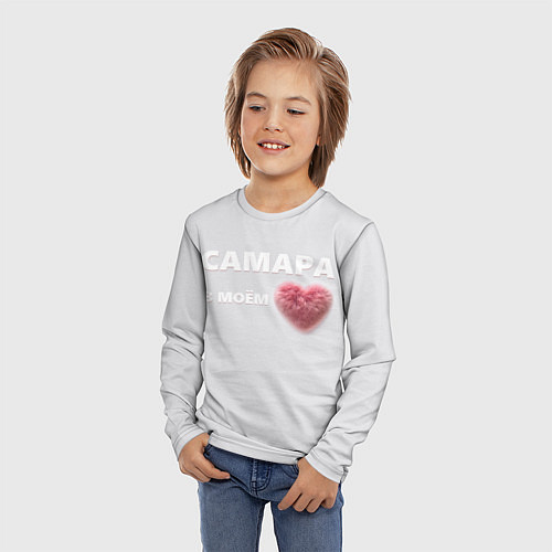 Детский лонгслив Самара в моем сердце / 3D-принт – фото 3
