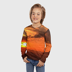 Лонгслив детский Закат на перевале актопрак, цвет: 3D-принт — фото 2