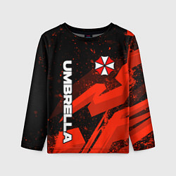 Детский лонгслив Umbrella corp - красный