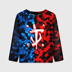 Лонгслив детский Doom камуфляж текстура, цвет: 3D-принт