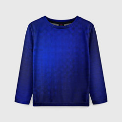 Лонгслив детский Синий с затемнением текстура, цвет: 3D-принт