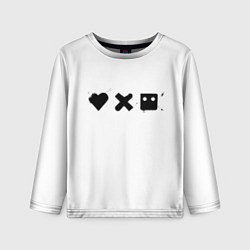 Лонгслив детский Love death and robots - black and white, цвет: 3D-принт