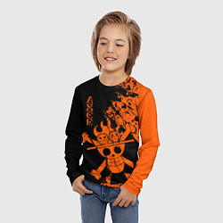 Лонгслив детский One Piece - Ace, цвет: 3D-принт — фото 2