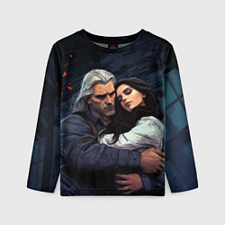 Лонгслив детский Йеннифэр и Геральт, цвет: 3D-принт