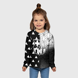 Лонгслив детский Barcelona geometry black, цвет: 3D-принт — фото 2