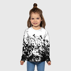 Лонгслив детский Borussia черные краски, цвет: 3D-принт — фото 2