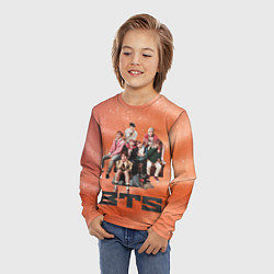 Лонгслив детский BTS фотка на диване, цвет: 3D-принт — фото 2