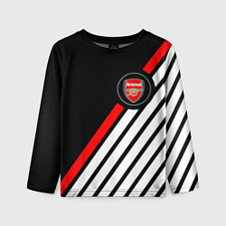 Лонгслив детский Арсенал геометрия полосы, цвет: 3D-принт