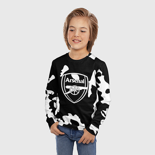 Детский лонгслив Арсенал камуфляжные краски / 3D-принт – фото 3