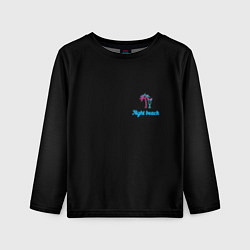 Лонгслив детский Night beach, цвет: 3D-принт