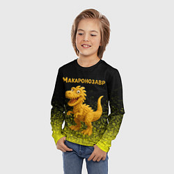 Лонгслив детский Макаронозавр, цвет: 3D-принт — фото 2