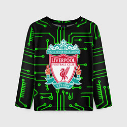 Лонгслив детский Liverpool плата текстура, цвет: 3D-принт