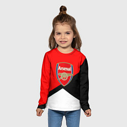 Лонгслив детский Arsenal geometry sport, цвет: 3D-принт — фото 2