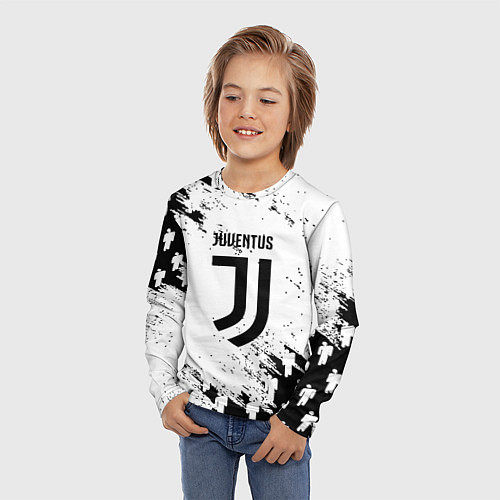 Детский лонгслив Juventus люди спорт / 3D-принт – фото 3