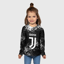 Лонгслив детский Ювентус брызги красок, цвет: 3D-принт — фото 2