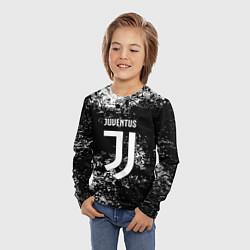 Лонгслив детский Ювентус брызги красок, цвет: 3D-принт — фото 2