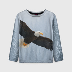 Лонгслив детский Зимний орёл, цвет: 3D-принт
