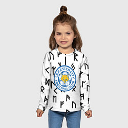 Лонгслив детский Лестер сити символы митстические, цвет: 3D-принт — фото 2